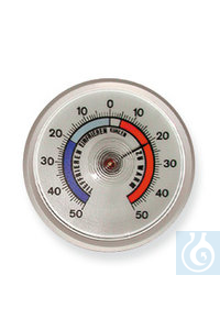 Kältethermometer, Kunststoff, rund, Bimetallzeiger, Messbereich -50 - +50 °C  Inhalt: 1 Stück