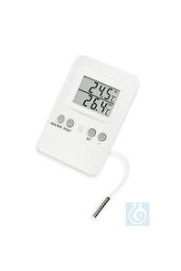 Elektronisches Maxima-Minima-Thermometer, Messber. innen/außen -10-+50/-50-+70 °C  Inhalt: 1 Stück