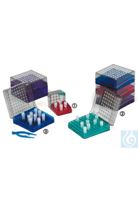 Rotilabo®-Cryolagerbox, Kleine Box, PC, rot, 5 x 5 Stellplätze, f. 1,2/2 ml  Inhalt: 1 Stück