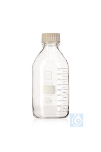 Premium-Flasche, DURAN®, transparent, mit Ausgießring und Kappe, 100 ml  Inhalt: 1 Stück