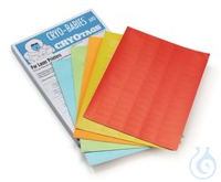 Cryo-Etiketten auf Bögen, Acrylatbasis, sortiert, Länge 67 mm, 20 Blatt Cryo-Etiketten auf Bögen,...