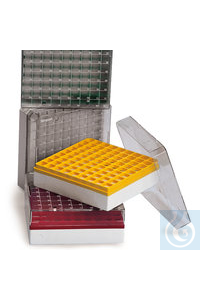 Cryo-Box ROTILABO® für Cryovials 3-5 ml, grün, 1 Stück Rotilabo®-Cryobox, PC, grün, f. 3-5 ml, L...