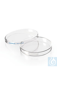 Petrischalen DUROPLAN®, Borosilikatglas, zweiteilig, Ø außen 120 mm, H 20 mm  Inhalt: 10 Stück