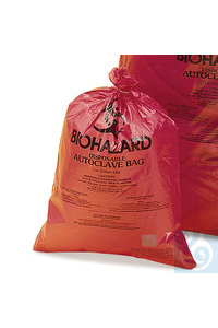 Entsorgungsbeutel, Sterilisationsindika., Aufdruck Biohazard, 360 x 480 mm  Inhalt: 200 Stück