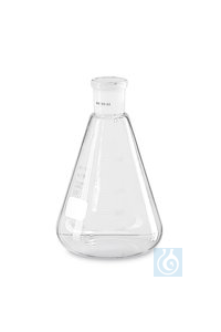 Erlenmeyerkolben, DURAN®, 50 ml, NS 19/26, DIN 12387, Ø 51 mm, H 85 mm  Inhalt: 10 Stück