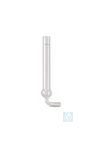 Trockenrohr, DURAN®, gebogen, DIN 12610, Innen-Ø 13 mm, L 130 mm, 1 Stück Trockenrohr, DURAN®,...