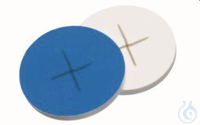 Septen Ø 22 mm, ND24, 1,5 mm, 55°, Silikon weiß/PTFE blau kreuzgeschlitzt  Inhalt: 1000 Stück