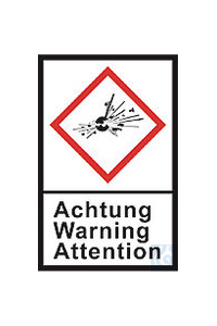 GHS-Gefahrstoffetikett L 30 x B 22 mm, Explodierende Bombe/Achtung GHS-Gefahrstoffetiketten,...