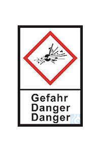 GHS-Gefahrstoffetikett L 30 x B 22 mm, Explodierende Bombe/Gefahr GHS-Gefahrstoffetiketten,...