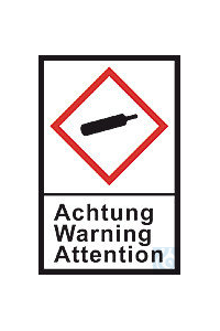 GHS-Gefahrstoffetiketten, PE-Folie,GHS04, Achtung, Gaszylinder, 100 µm, 27x40 mm  Inhalt: 1 Rolle