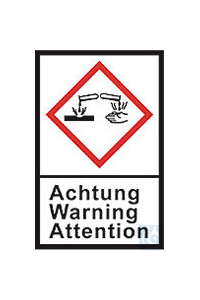 GHS-Gefahrstoffetiketten, PE-Folie,GHS05, Achtung, Verätzung, 100 µm, 22x30 mm  Inhalt: 1 Rolle