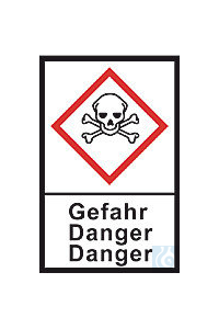 GHS-Gefahrstoffetiketten, PE-Folie,GHS06, Gefahr, Totenkopf, 100 µm, 27x40 mm  Inhalt: 1 Rolle