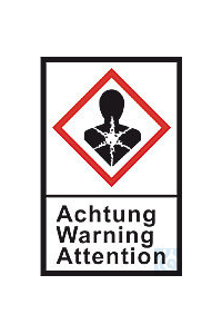 GHS-Gefahrstoffetiketten, PE-Folie,GHS08, Achtung, Gesundh.gef., 100 µm, 22x30 mm  Inhalt: 1 Rolle