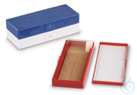 Rotilabo®-Objektträgerkasten, ABS, rot, L 209 x B 86 x H 35 mm, 50 Stellplätze  Inhalt: 1 Stück