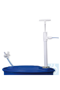 Fasspumpe PTFE mit Auslaufschlauch, Eintauchtiefe 950 mm, 400 ml/Hub, 1 Stück Fasspumpe PTFE mit...