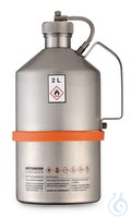 Sicherheits-Laborkanne, Edelstahl, mit Schraubkappe u. UN-X-Zulassung, 2 l, UN...