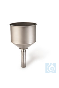 Einstecktrichter, Edelstahl, gerade, Ø 140 mm, Einsteckrohr-Ø 22 mm, 1 Stück Einstecktrichter,...