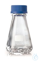 Erlenmeyerkolben m. 4 Schikanen, DURAN®, 250 ml, GL45, m. Schraubverschlusskappen  Inhalt: 4 Stück