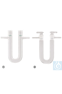 Trockenrohr, U-Form mit Oliven, aus DURAN®, 100 mm, 1 Stück Trockenrohr, U-Form mit Oliven, aus...