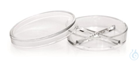 Petrischalen mit Teilung, DURAN®, Ø 100 x H 20 mm, mit Viertelteilung  Inhalt: 10 Stück