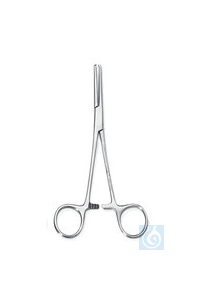 Arterien- und Schlauchklemme, Edelstahl, Typ Kocher (Ochsner), gerade, L 140 mm  Inhalt: 1 Stück