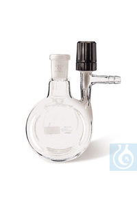 Stickstoff-Rundkolben mit Ventilhahn, DURAN®, 50 ml, NS 29/32, 1 Stück Stickstoff-Rundkolben mit...