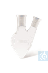 Zweihals-Spitzkolben, 250 ml, DURAN®, Mittelhals NS 19/26, Seitenhals NS 14/23  Inhalt: 1 Stück