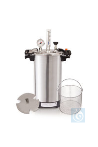 Tisch-Dampfsterilisator CertoClav EL 12L, 125/140°C mit 1,4/2,7 bar, 1 Stück...