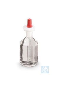 Steilbrustflaschen mit Pipette, Klarglas, 50 ml, H 77 mm, 10 Stück Steilbrustflaschen mit...