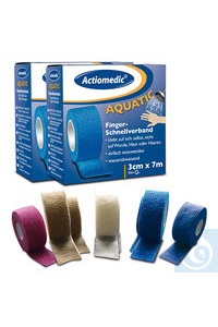 Schnellverband Actiomedic® AQUATIC, blau, Rollengröße, 3 cm x 7 m, 4 Stück Schnellverband...