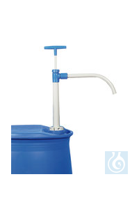 Fasspumpe PP, mit Auslaufbogen, Eintauchtiefe 500 mm, 200 ml/Hub, 1 Stück Fasspumpe PP, mit...