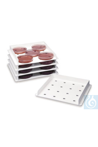 Inkubator-Einsätze, PP, stapelbar, 251 x 237 x 35 mm, 3 Stück Inkubator-Einsätze, PP, stapelbar,...