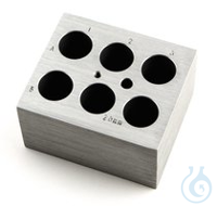Wechselblock für Proberöhrchen, 6 x Ø 20 mm, 1 Stück Wechselblock für Proberöhrchen, 6 x Ø 20 mm...