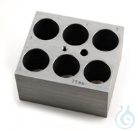 Wechselblock für Proberöhrchen, 6 x Ø 25 mm, 1 Stück Wechselblock für Proberöhrchen, 6 x Ø 25 mm...