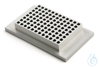 Wechselblock f. Dual-Blockthermostat, für PCR-Platte 96-well (ohne/mit Rahmen)  Inhalt: 1 Stück