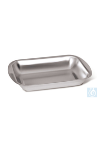 Rotilabo®-Schalen, Edelstahl 18/10, L 340, B 210, H 60 mm, 1 Stück Rotilabo®-Schalen, Edelstahl...