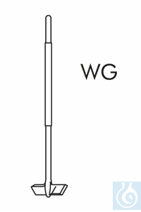 KPG-stirrer shaft , D: 10 L: 160 mm. type WG, total L: 320 mm