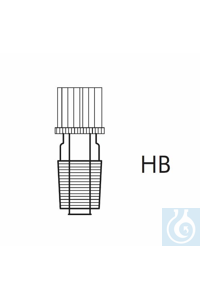 KPG stirrer bearing, D: 10 mm, type HB10, cone NS 24 / thread GL32