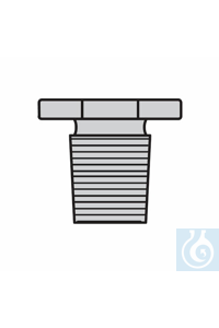 Massieve stoppen, achtkant NS 19/26 bruin glas