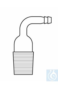 Adapter kern NS 24/29, gebogen slangeneinde (90°)