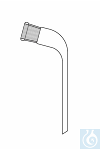 Allonge L: 190mm, huls NS 14, 105° gebogen, Duran borosilicaatglas 3.3