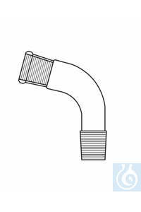 Allonge rodage femelle + rodage mâle NS 29, coudée, verre Duran borosilicate 3.3