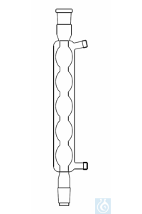 Allihn koeler (bolkoeler) met kern en huls NS 14/23, met GL 14 aansluitingen, lengte 160 mm, met...