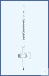 Burette class AS 50 ml with glass stopcock straight, DIN 12700