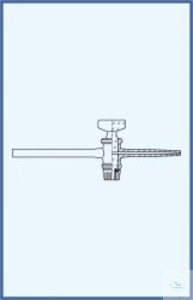 Stopcock for burette NS 12,5, tip dia 0,8 - 0,9 mm glass