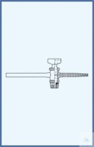 Robinet pour burette NS12,5, punt dia 0,8 - 0,9 mm verre