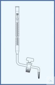Burette 50 ml lateral glass stopcock, class AS