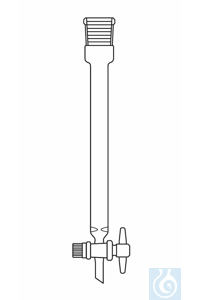 Chromatographie-Säule 800 mm länge (Füllhöhe), Innendurchmesser I-Ø 40 mm Hülse NS 29/32,...