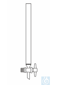 Colonne de chromatographie longueur utile 600 mm, diamètre interne I-Ø30 mm robinet clé PTFE,...