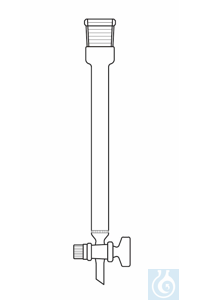 Chromatographie-Säule 800 mm länge (Füllhöhe), Innendurchmesser I-Ø 40 mm Hülse NS 29/32,...